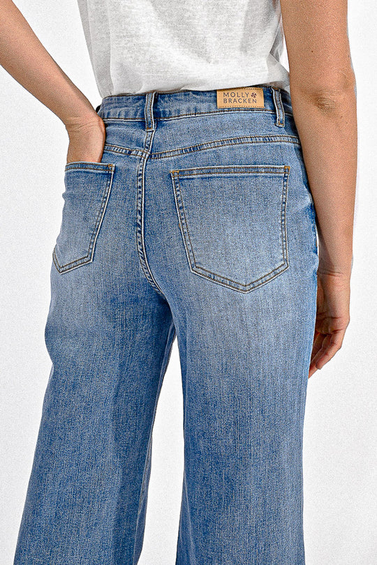 Light Wash Wide Leg Jeans