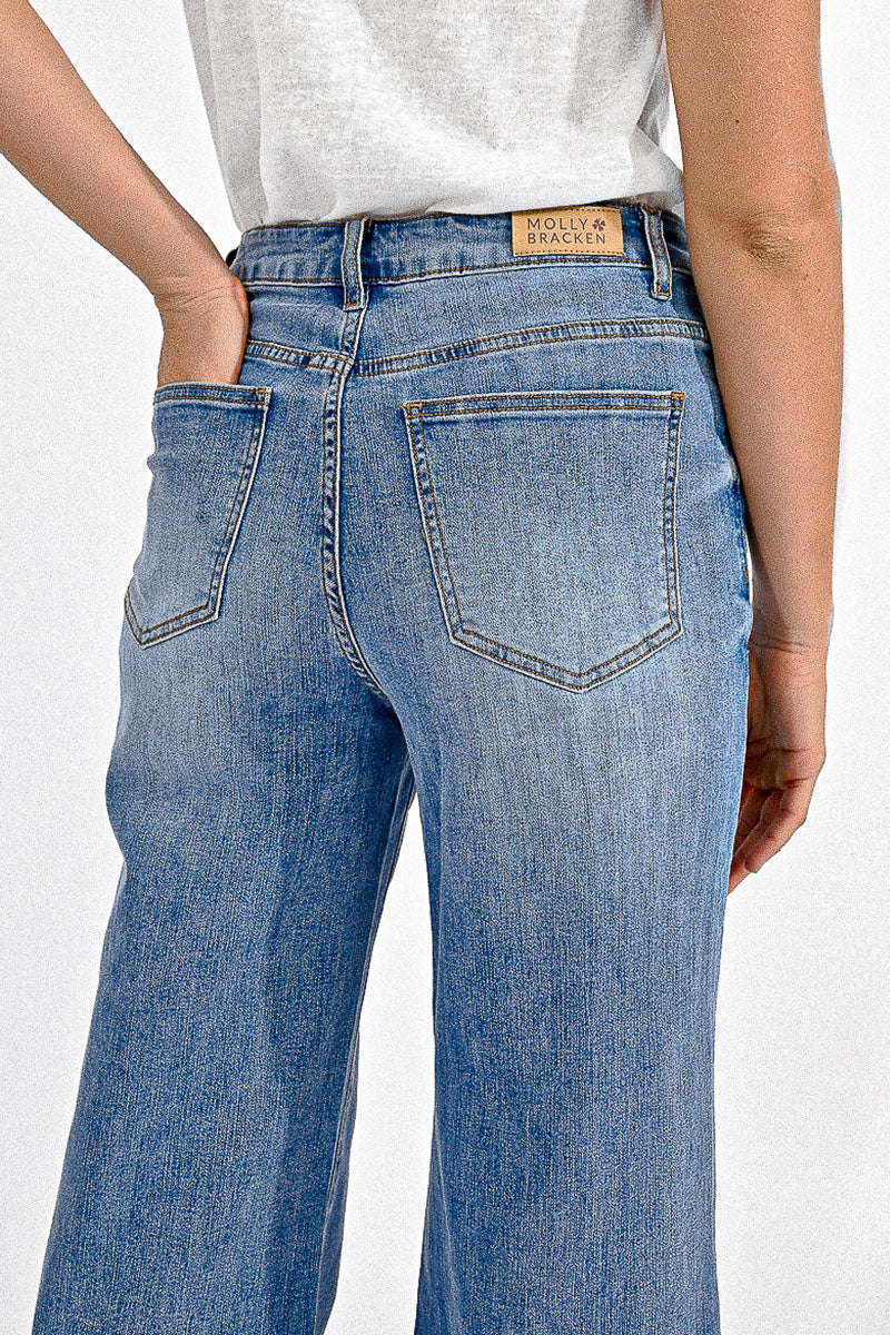 Denim Wide Leg Jeans