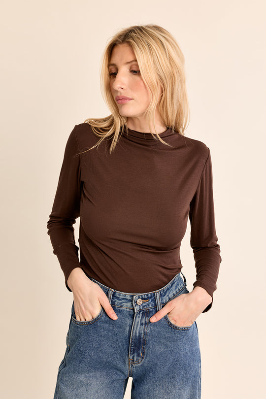 Chocolate Brown Layering Turtleneck