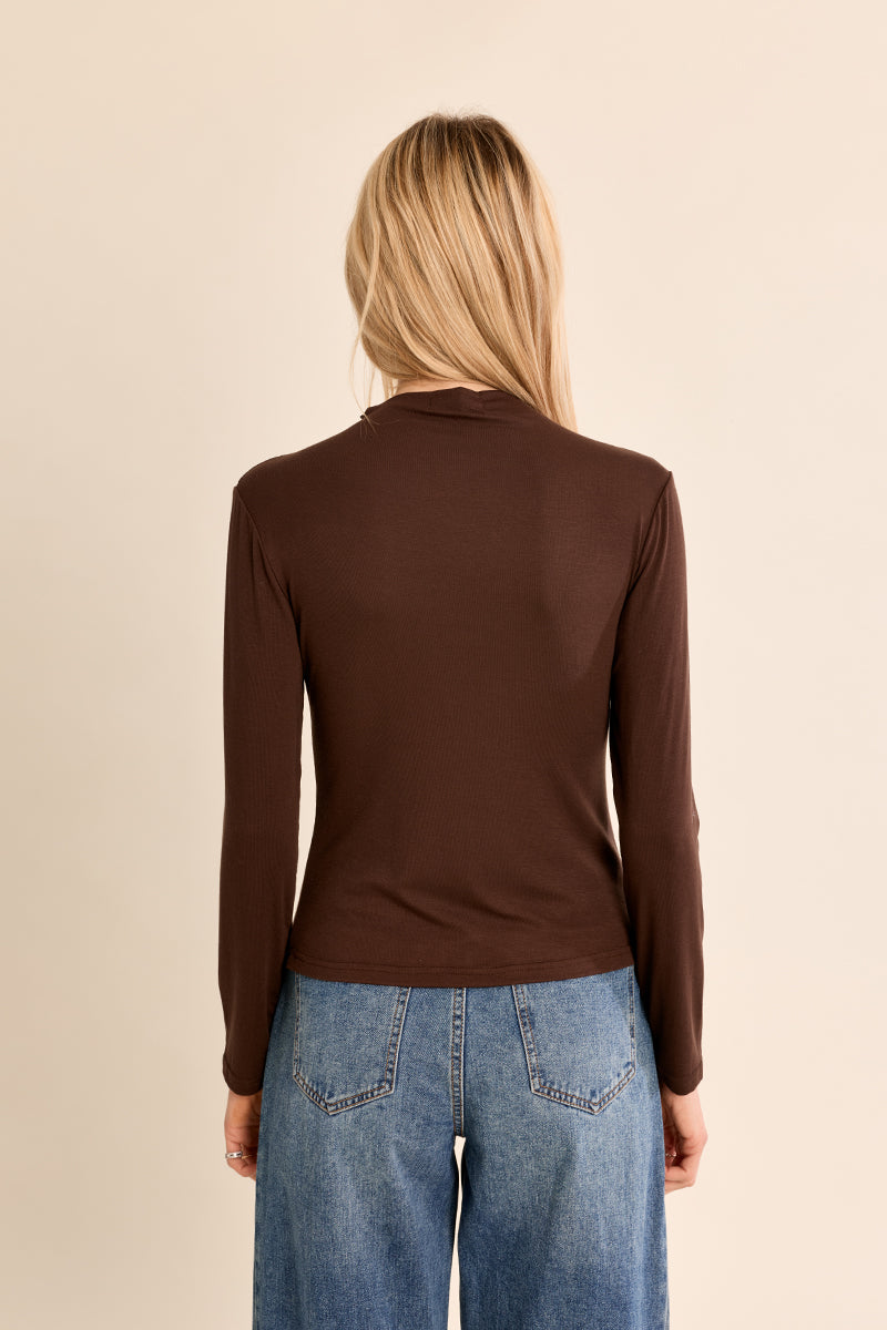 Chocolate Brown Layering Turtleneck