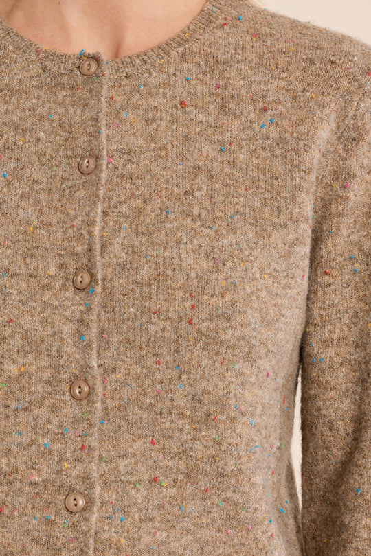 Camel Knit Button Down Cardigan