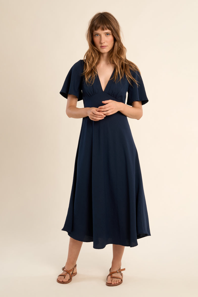 Navy Midi Dress