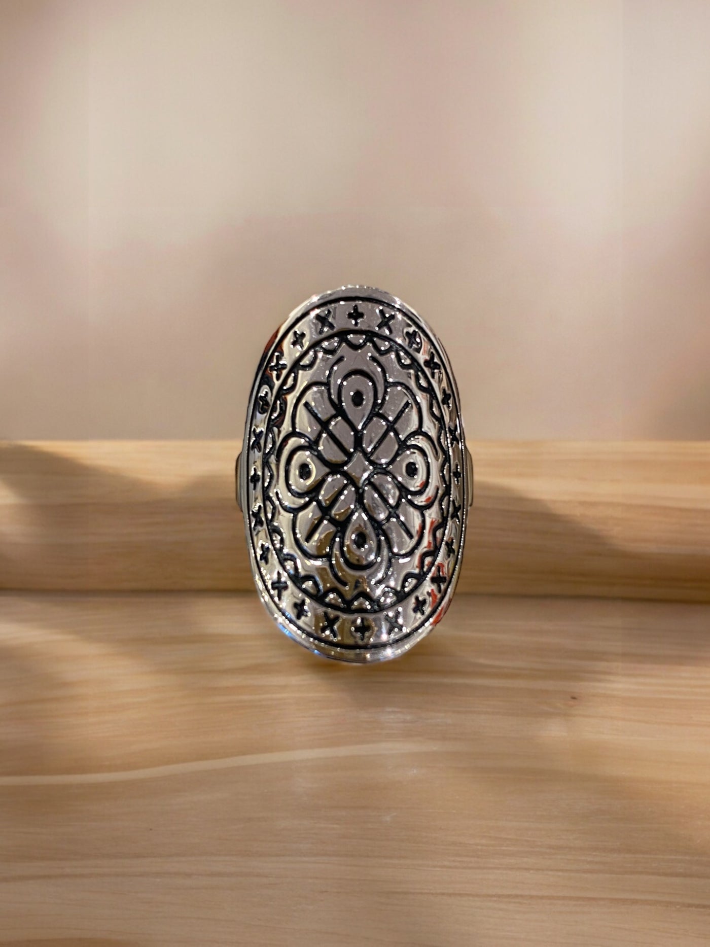 Simple Good Sterling Silver Bohemian Shield Ring - Simple Good