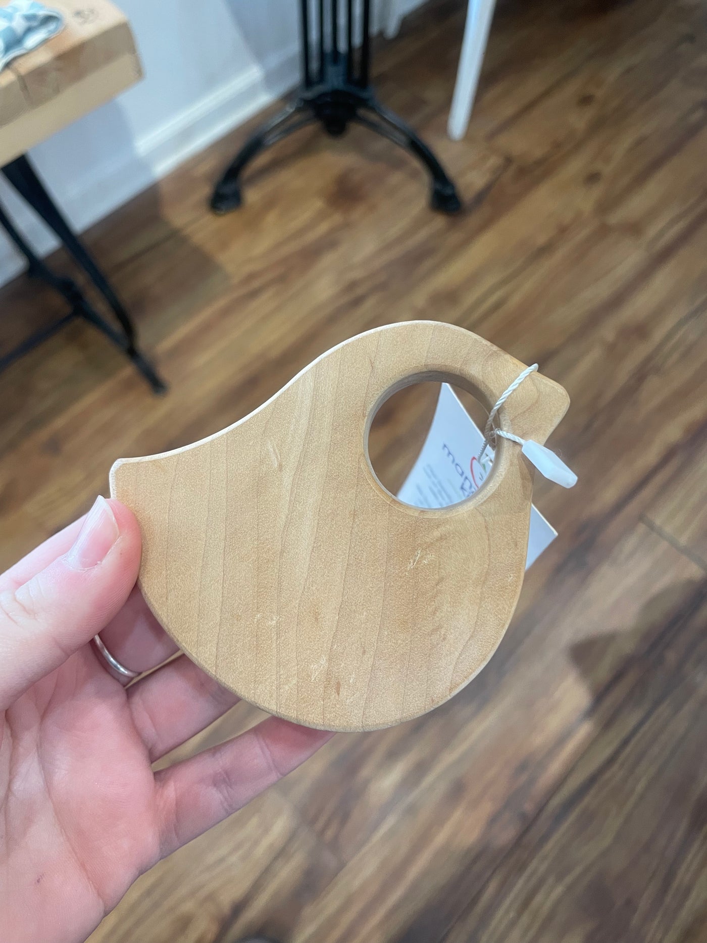 Bird Shaped Wood Teether/Rattle