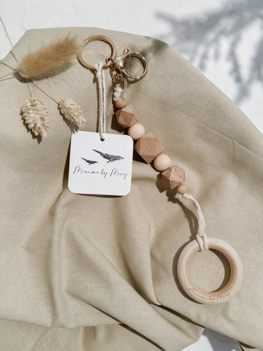 Minime by Mery Non-Toxic Binky Holder + Teether Keychain - Simple Good