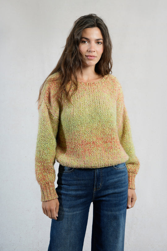Lime Ombre Sweater