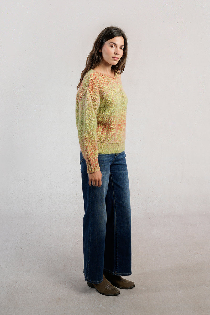 Lime Ombre Sweater