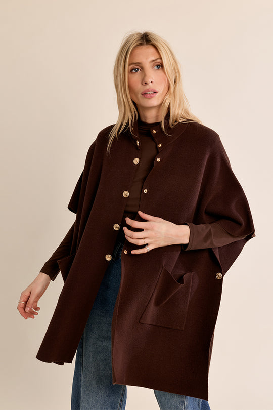 Gorgeous Chocolate Brown Poncho