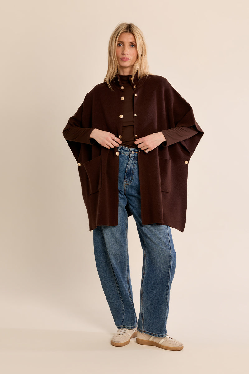 Gorgeous Chocolate Brown Poncho