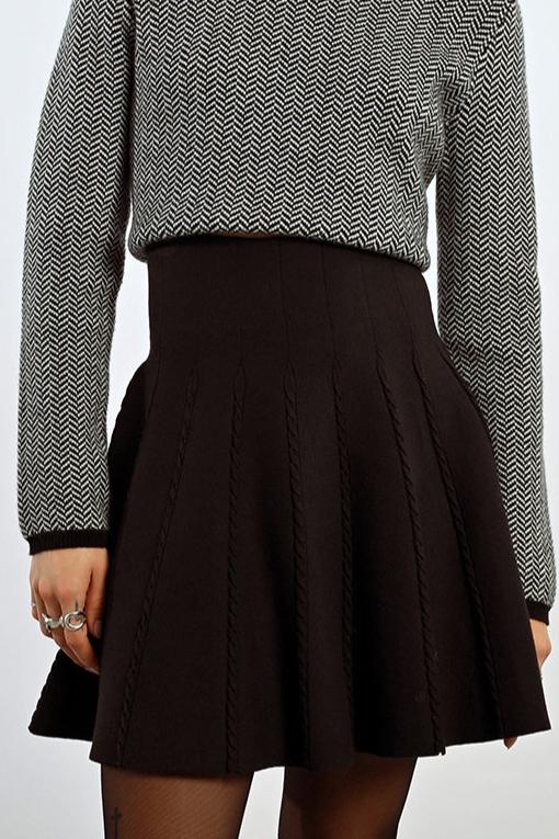 Black Knit Skirt