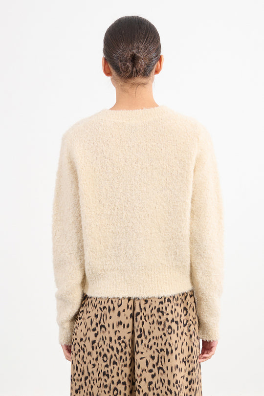 Cream Button Down Cardigan
