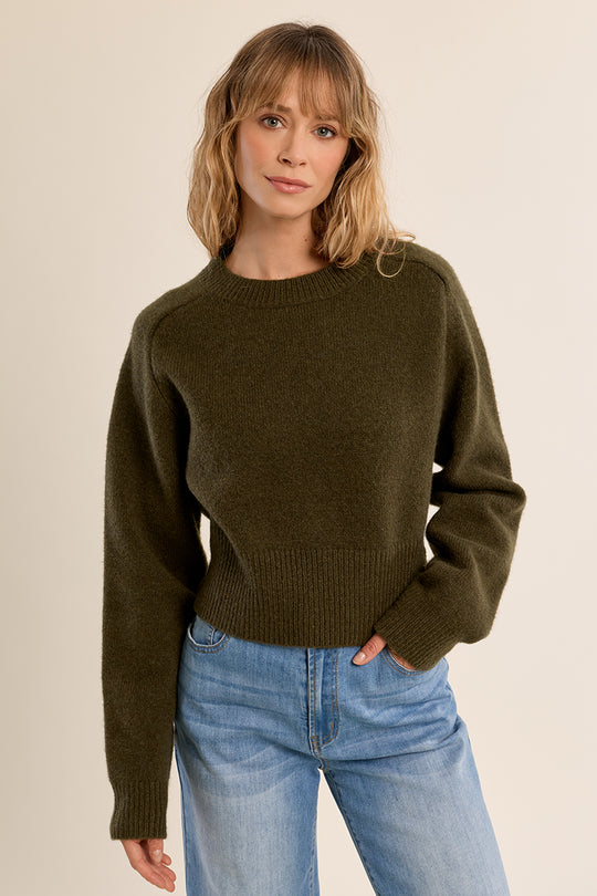 Khaki Crew Neck Sweater