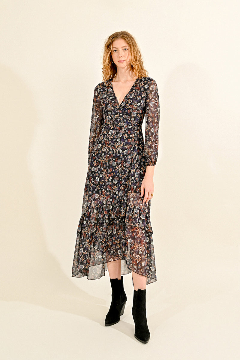 Woven Fall Floral Dress