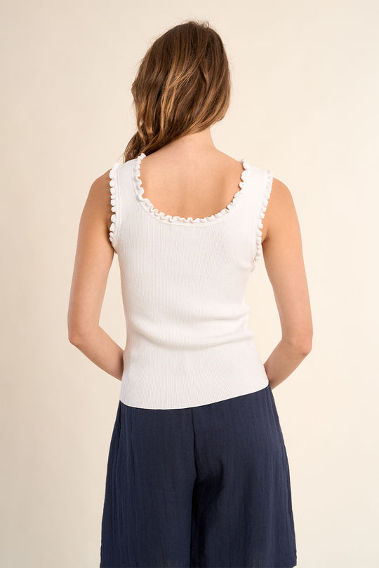 Sweater Tank with Scalloped Detail