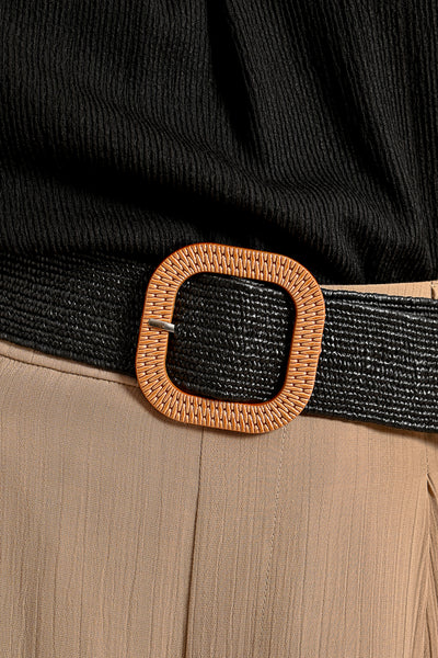 Woven Belt with Natural Buckle