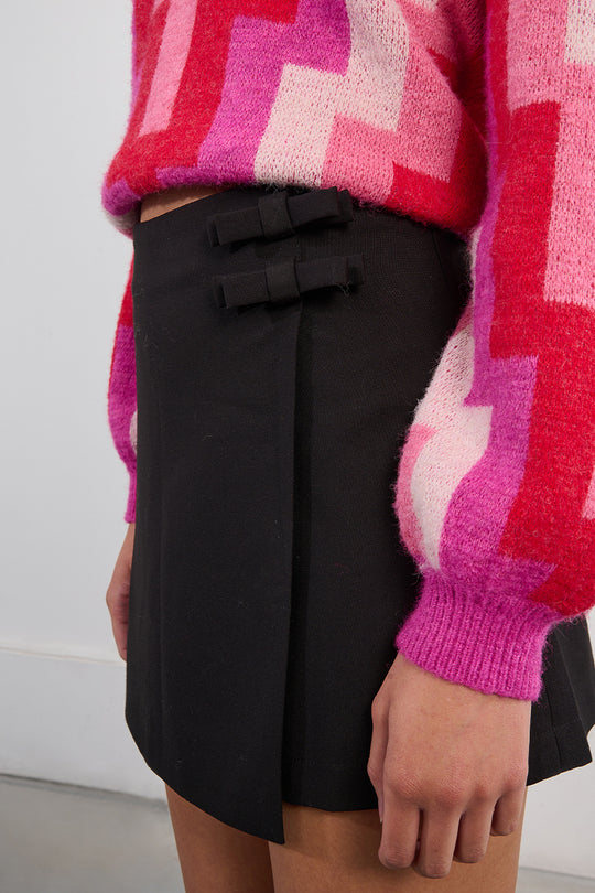Black Bow Detail Skort