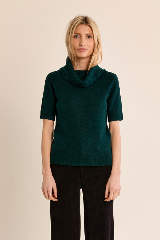 Forest Green Cowl Neck Sweater
