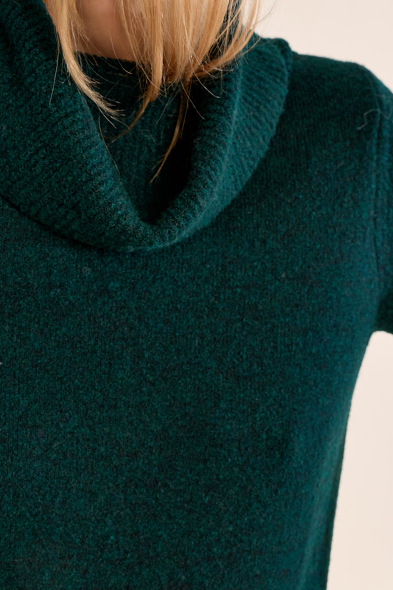 Forest Green Cowl Neck Sweater