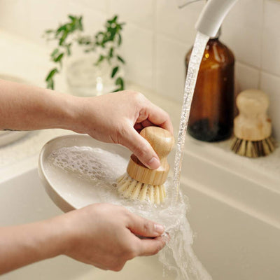 Bamboo Dish Brushes | Set of 2 Washing Up Scrubbing Brushes