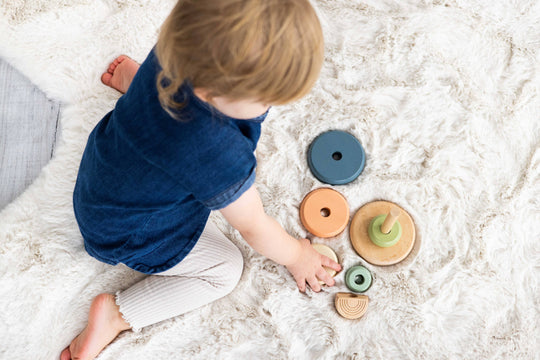 Wooden Stacking Rainbow Tower Baby Toy