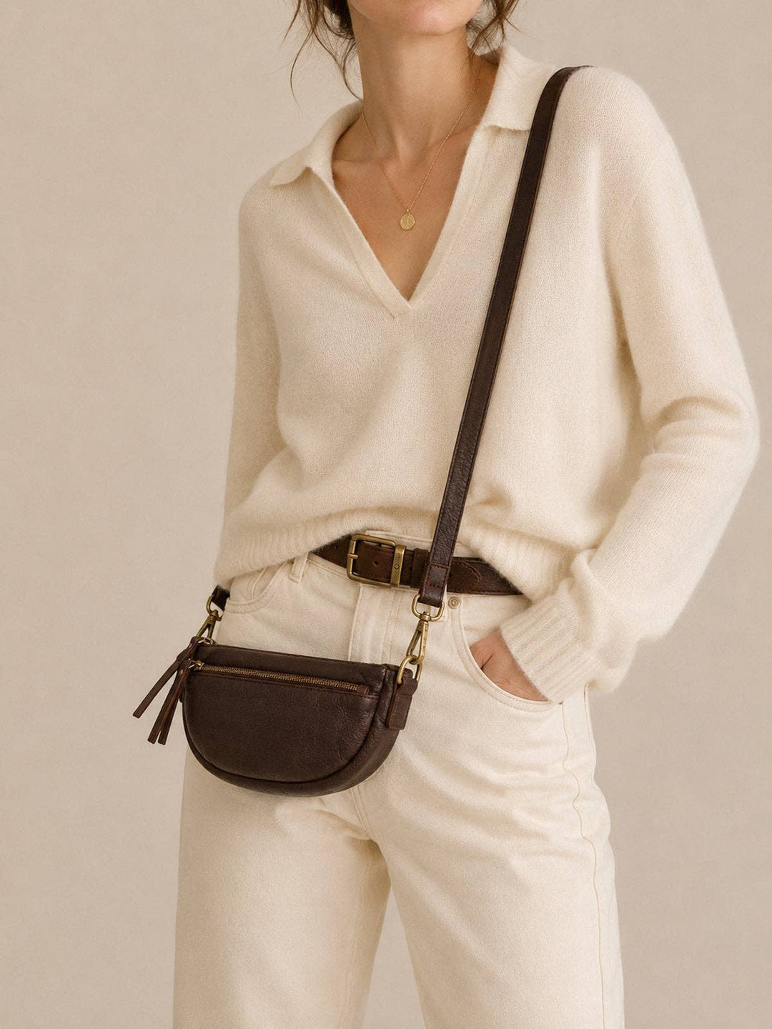 Small Genuine Leather Green Crossbody Bag