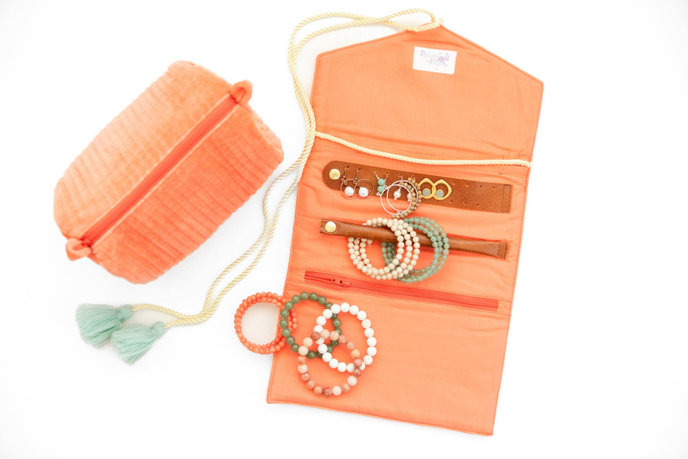 Embroidered Velvet Jewelry Organizer