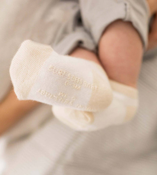 Solid & Stripes Organic Cotton Baby Ankle Socks 6 Pack