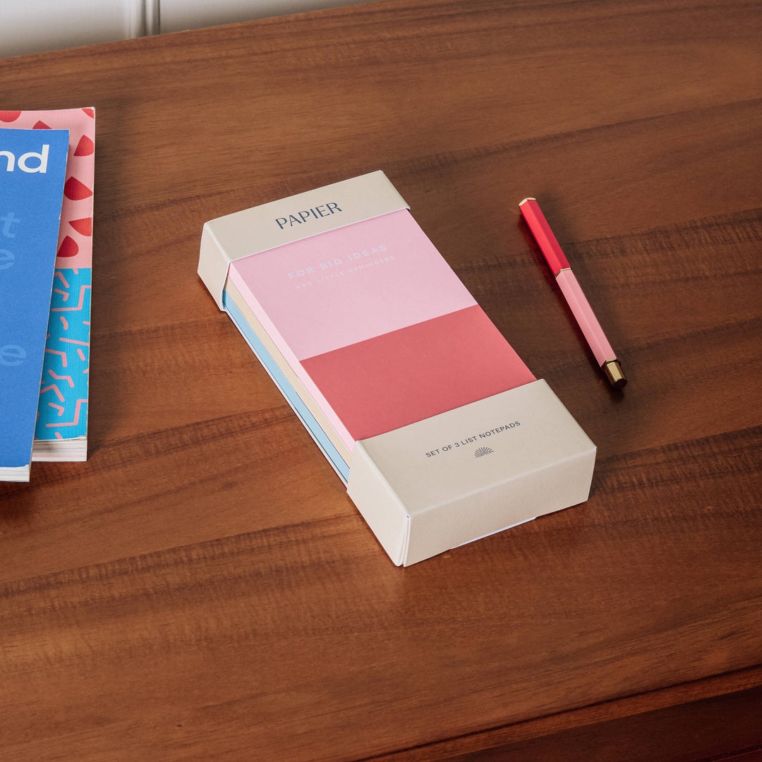 Color-block List Notepads - Softcover Set of 3