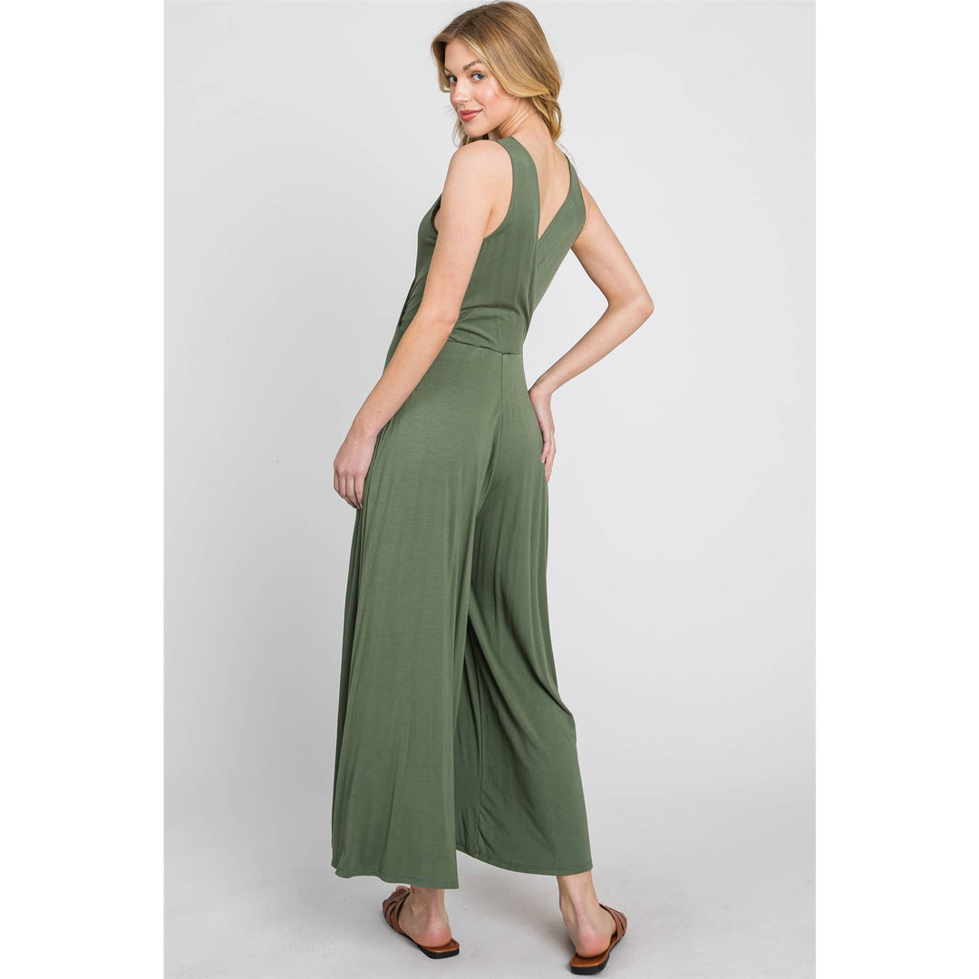 Sleeveless Wide Leg Jumpsuit