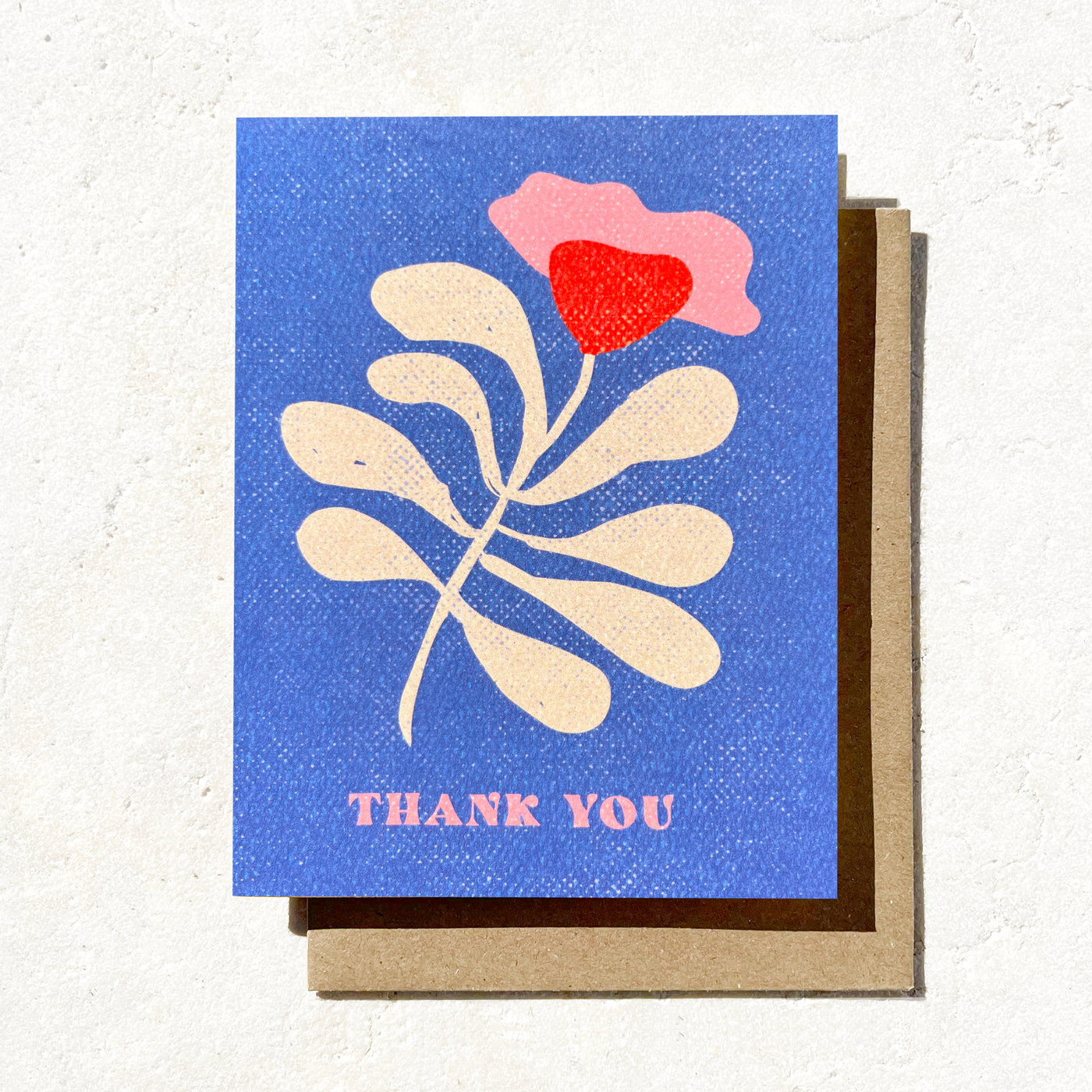 Thank you - Blue Floral Thank you Card