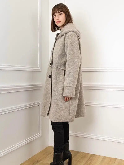 Light Weight Wool Blend Coat Made in Italy