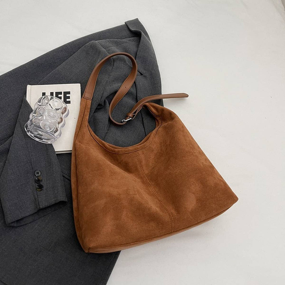 Big Suede Shoulder Bag