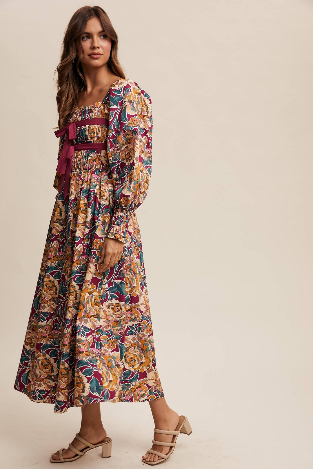 Floral Smocked Maxi Dress