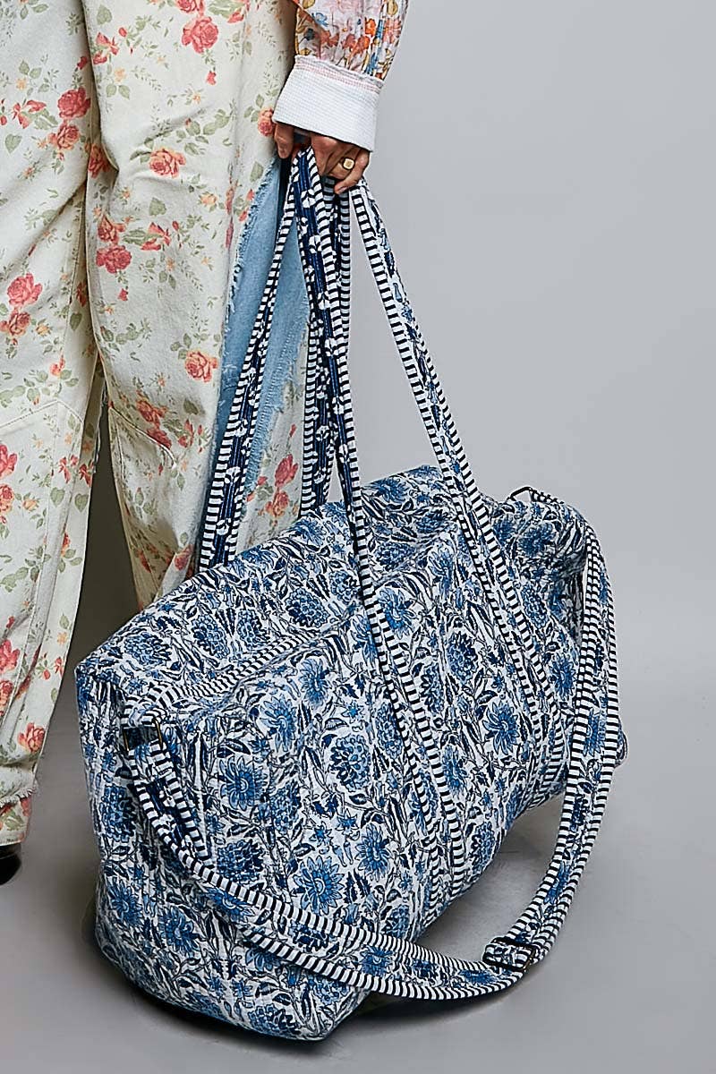 Front Pocket Quilted Adjustable Strap Duffel Bags