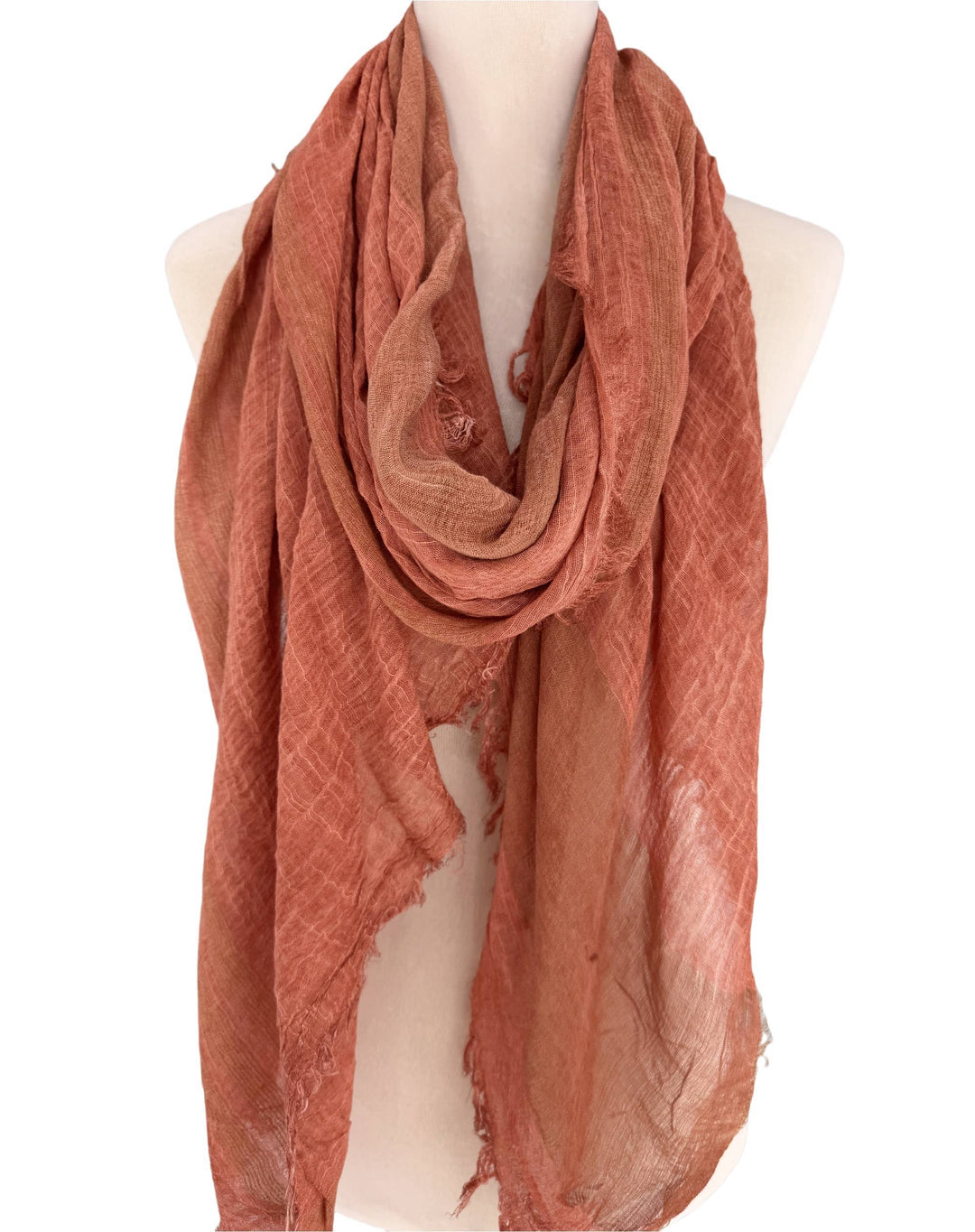 Stonewash Vintage Feel Frayed Scarf