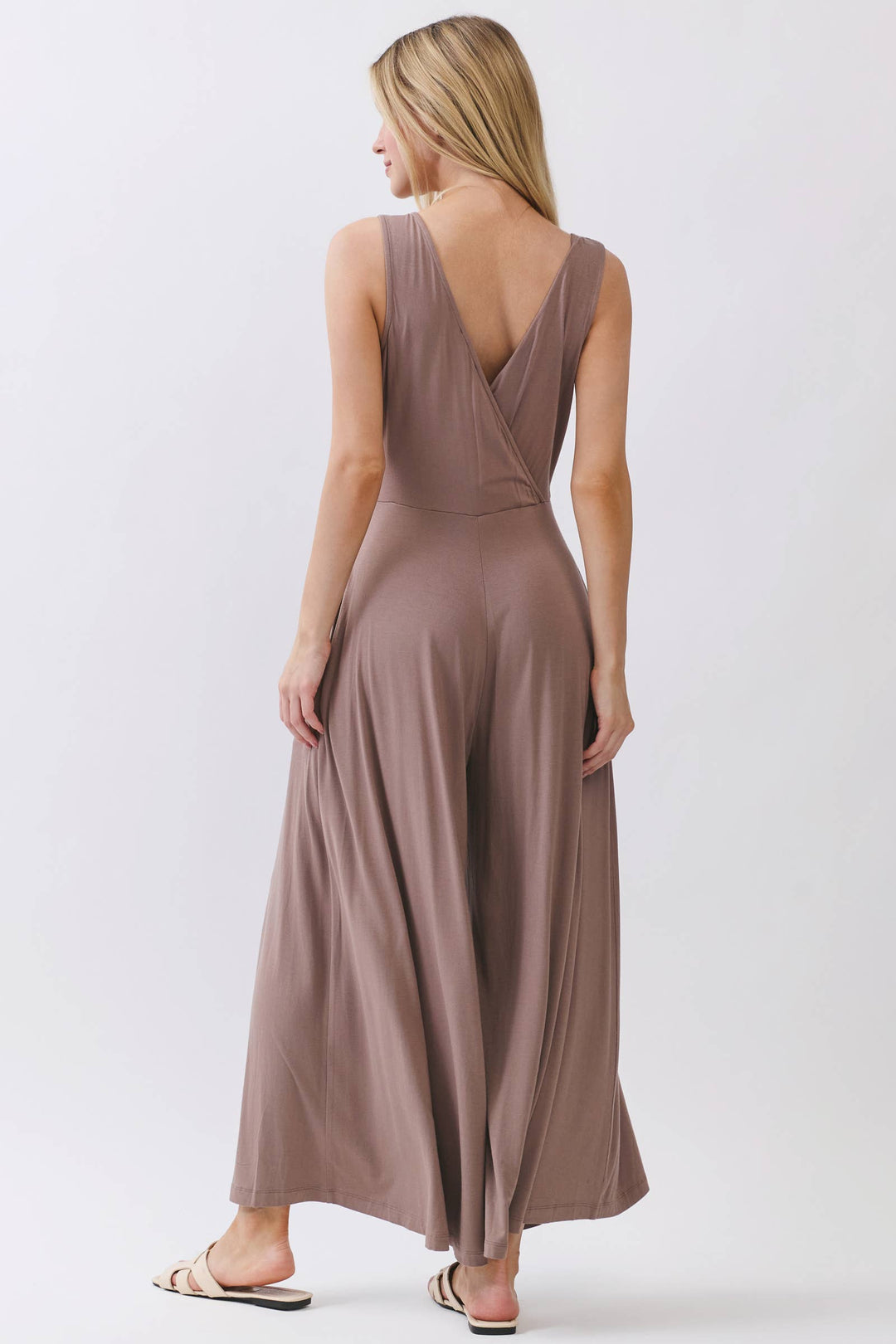 Sleeveless Wide Leg Jumpsuit