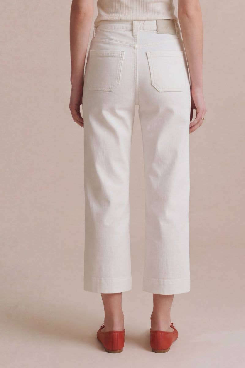 High Rise Cropped Palazzo Jeans