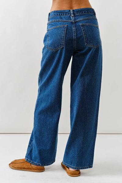 Drawstring Waist Straight-Leg Jeans