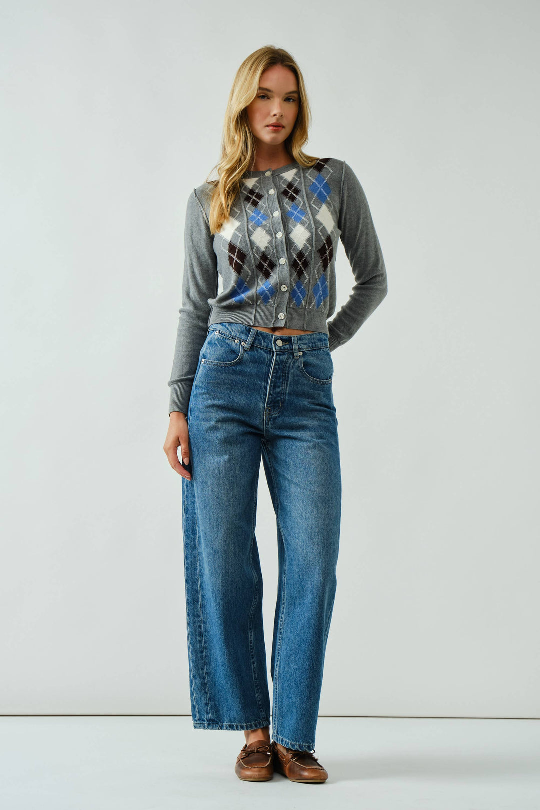 High Rise Semi Barrel Jeans
