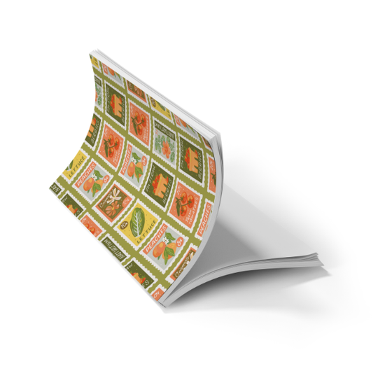 Garden Stamps  Soft Touch Classic Layflat Notebook Journal