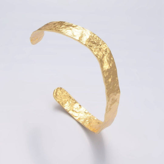 Minimalist Hammered Cuff Bracelet