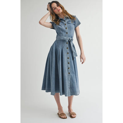 Denim Button Down Shirt Dress
