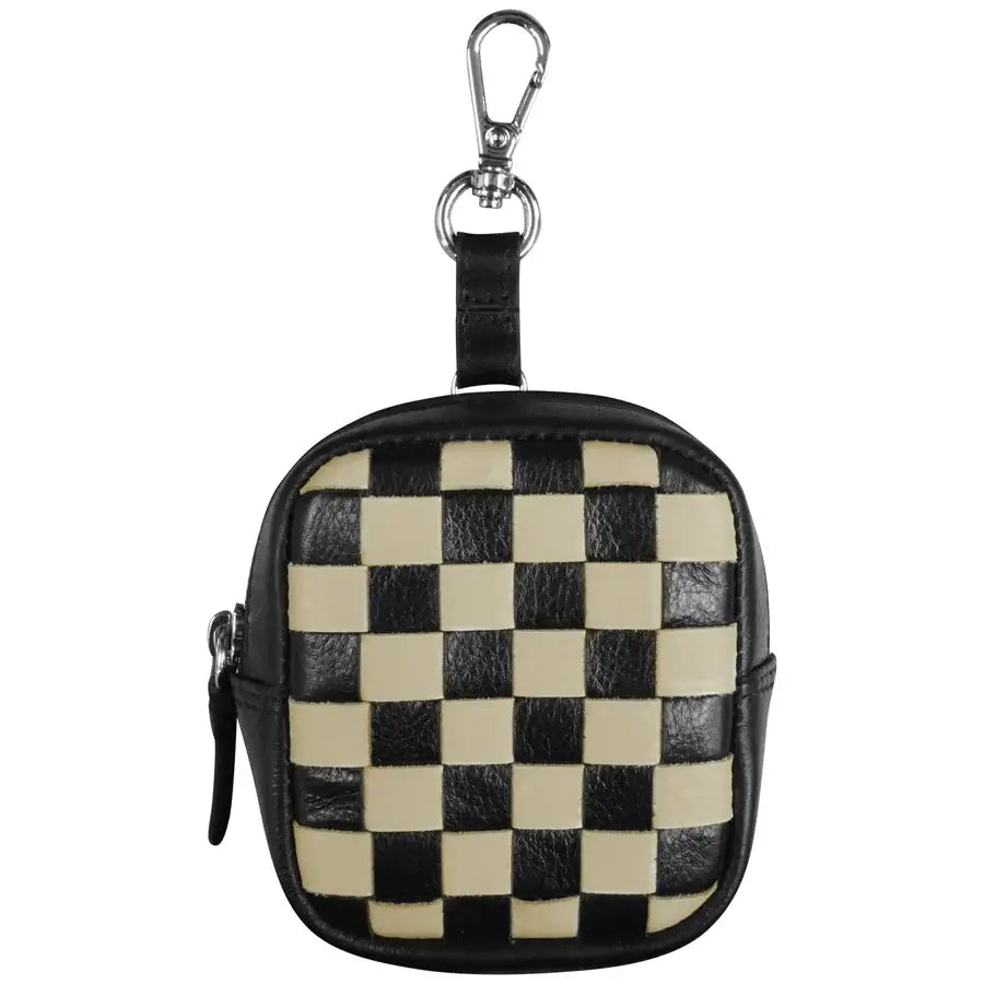 Checkerboard Rectangle Pouch Charm