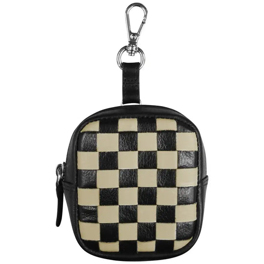 Checkerboard Rectangle Pouch Charm
