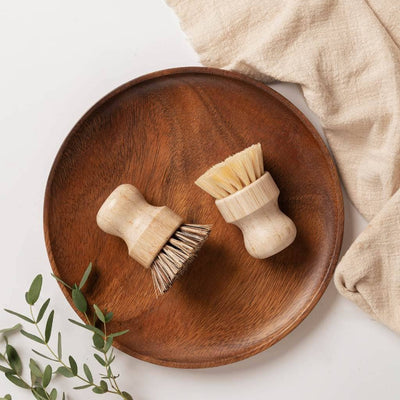 Bamboo Dish Brushes | Set of 2 Washing Up Scrubbing Brushes