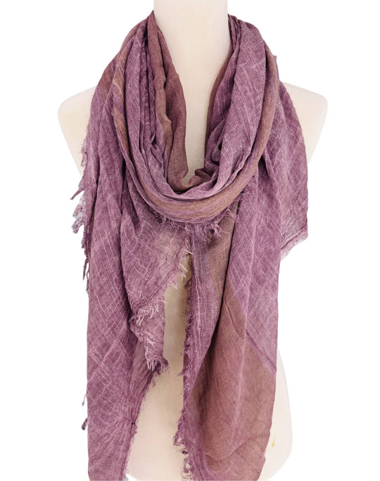 Stonewash Vintage Feel Frayed Scarf