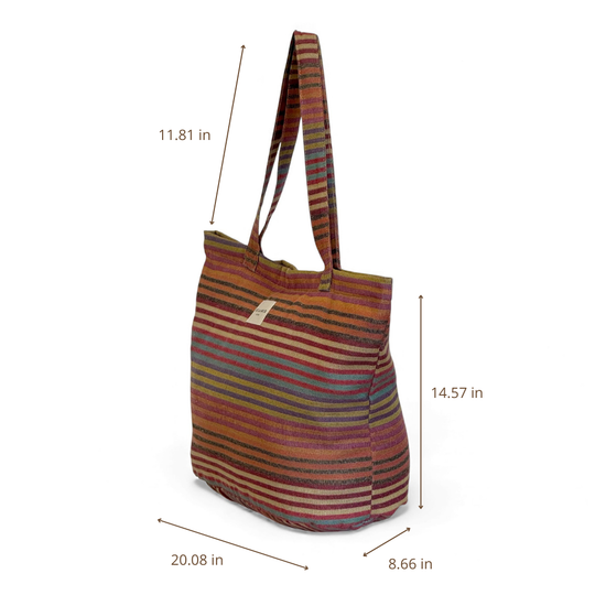 Large Zippered Tote Bag