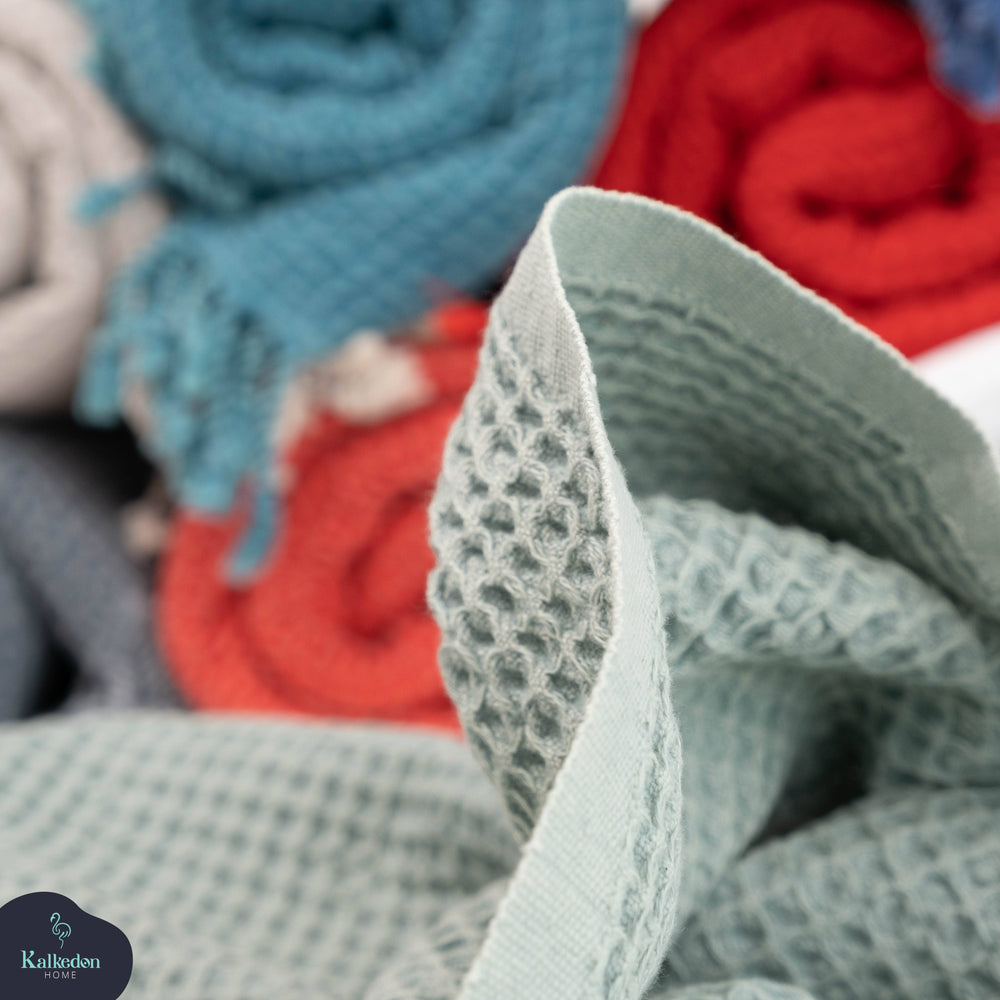 Stonewashed Waffle Turkish Towel