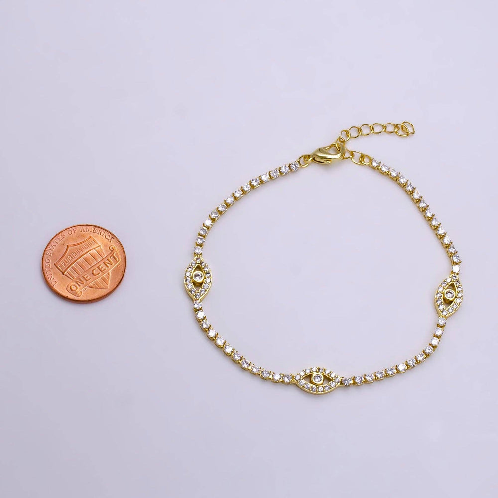 Evil Eye Cubic Zirconia Tennis Bracelet