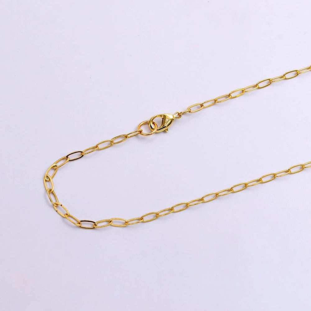 14K Gold Filled Paper Clip Chain